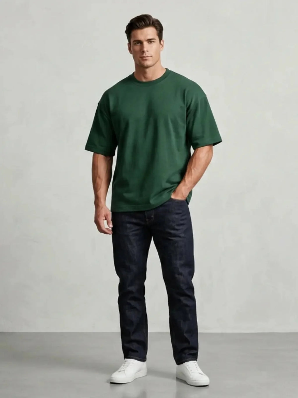 Premium Pure Cotton Drop-Shoulder T-Shirt