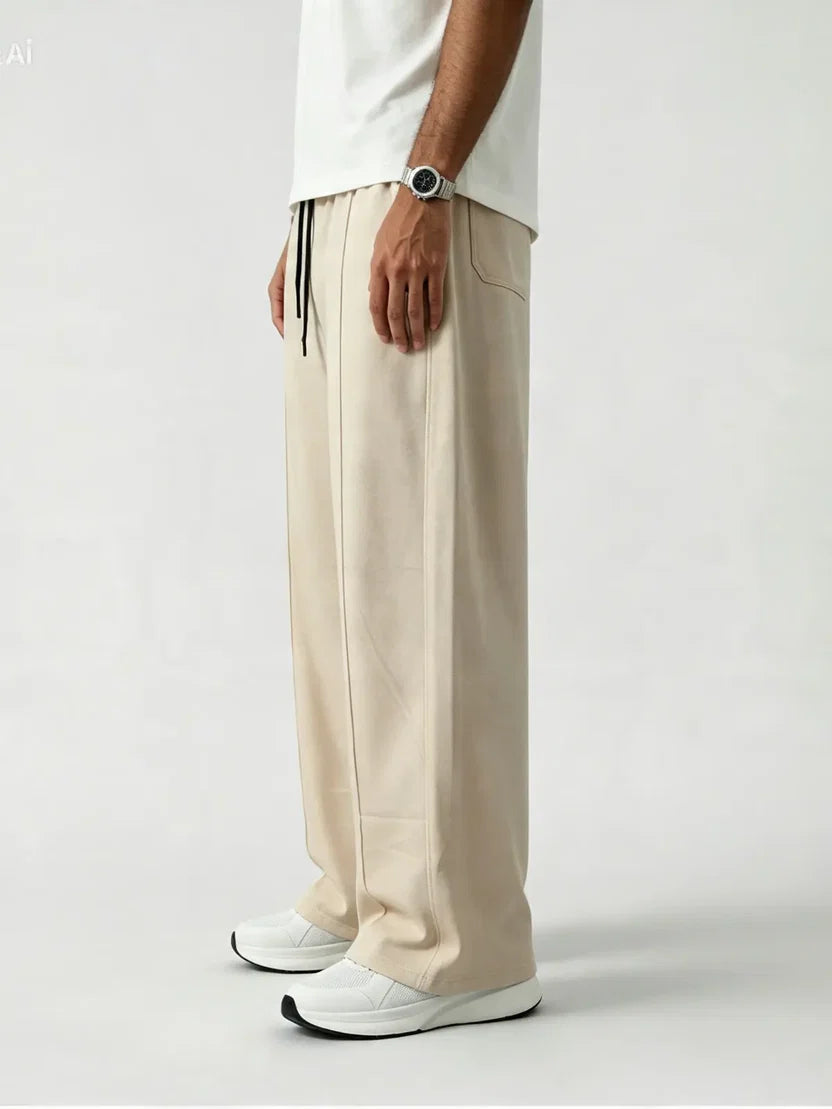 Premium Pure Cotton Baggy Trouser Beige Color